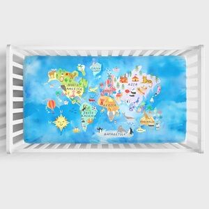 Little Sleepies Around the World Fitted Crib Sheet